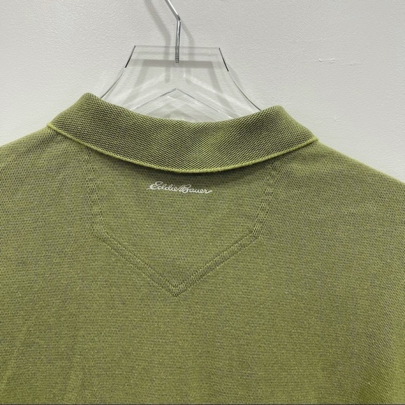 Eddie Bauer Travex Polo Shirt Green Short Sleeve L - Picture 8 of 9